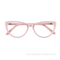 High Quality Computer Pink Blue Light Lunette Oeil De Chat Gafas Ojo De Gato Rosa Glasses Acetate Cat Eye Glass Frames